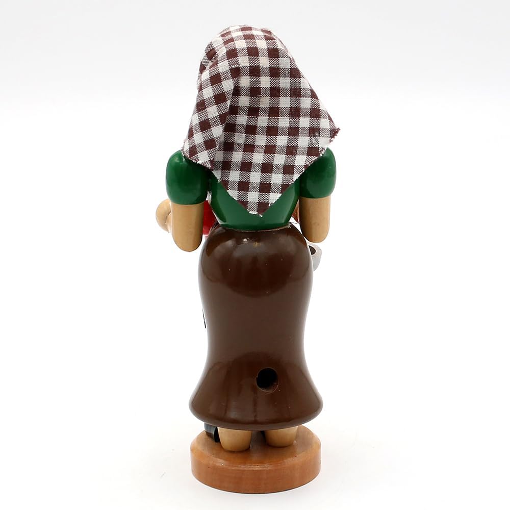 Räucherfigur Glühweinfrau mit Glühweintopf, Glühweinfrau