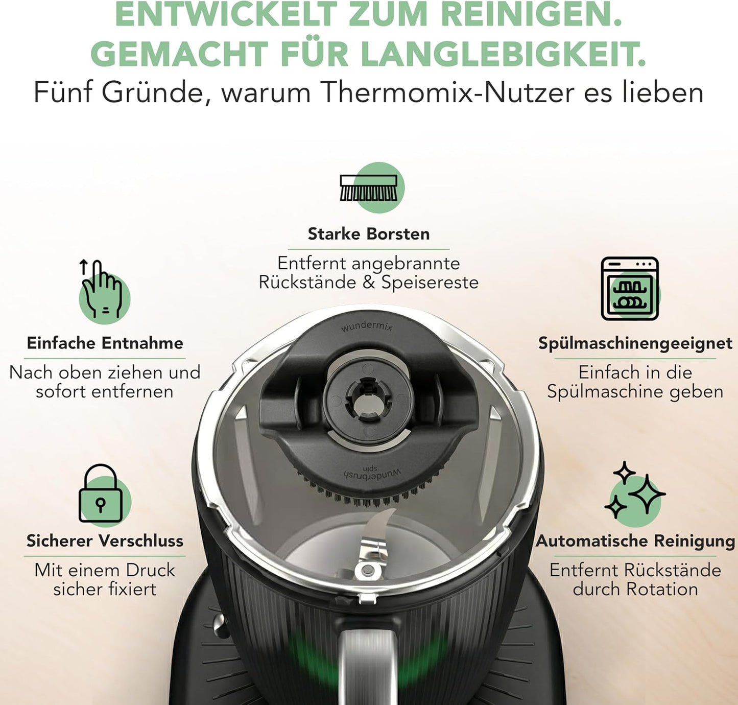 WunderBrush Spin Reinigungsbürste für Thermomix