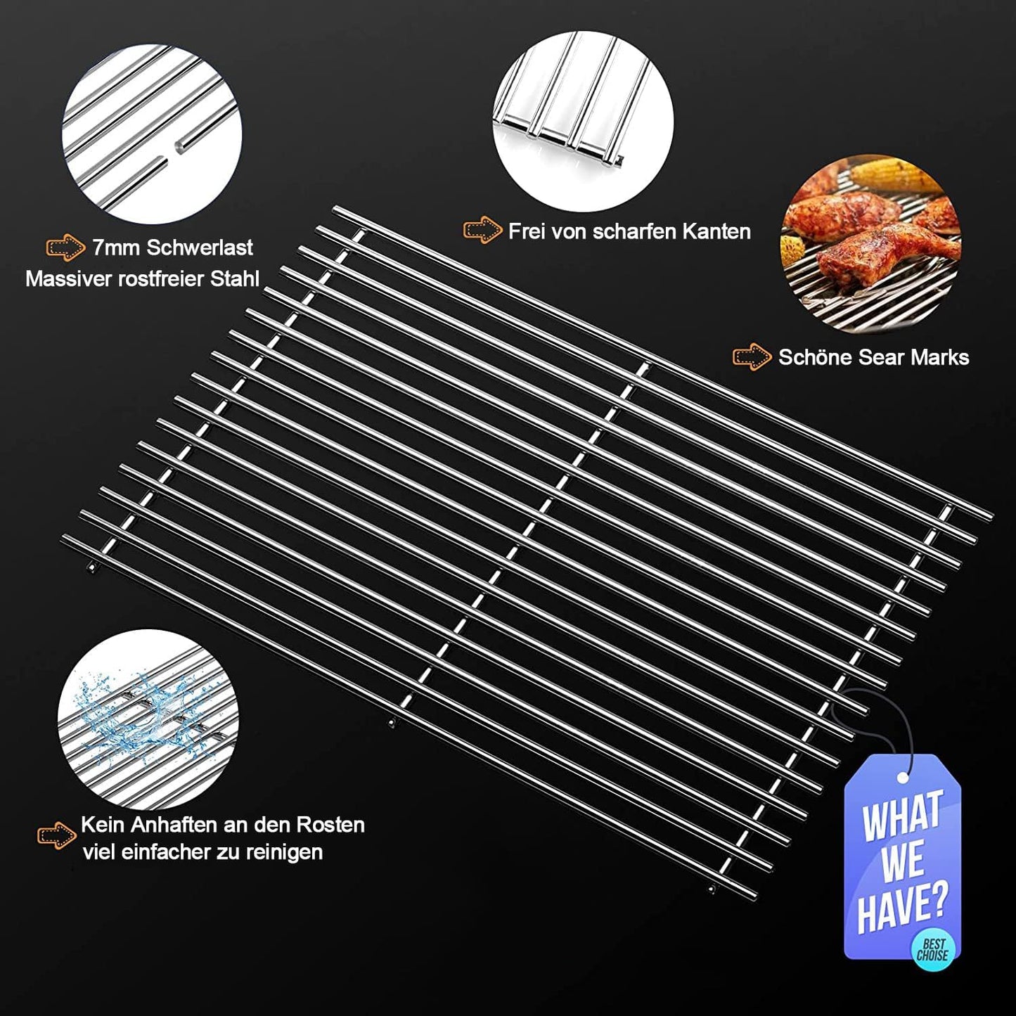 2-teiliges Grillrost-Set für Weber Spirit 300-Serie und Genesis, Grillrost For Weber 7639