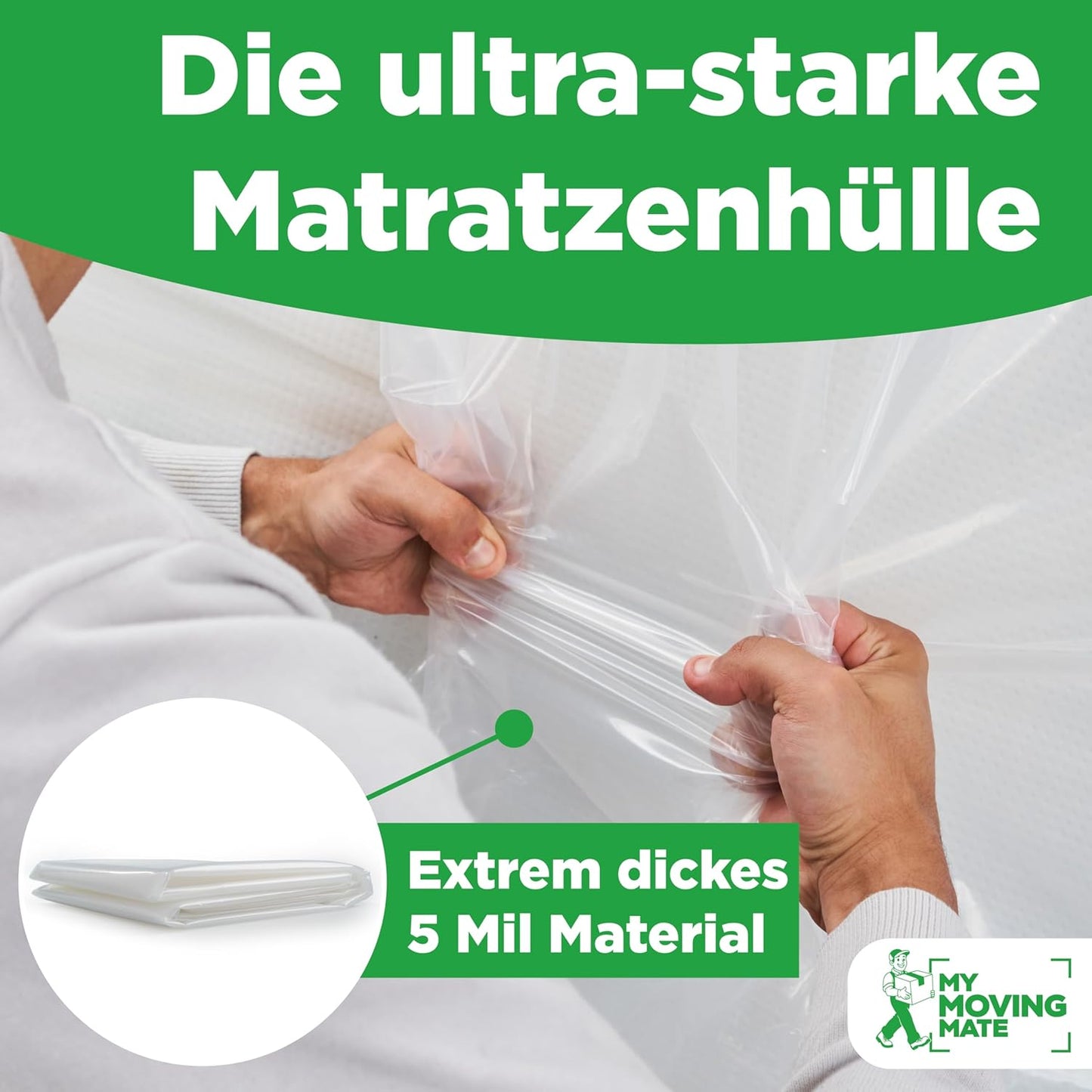 Matratzenhülle für Umzug und Lagerung, 160 x 200 cm, 160 x 200 cm