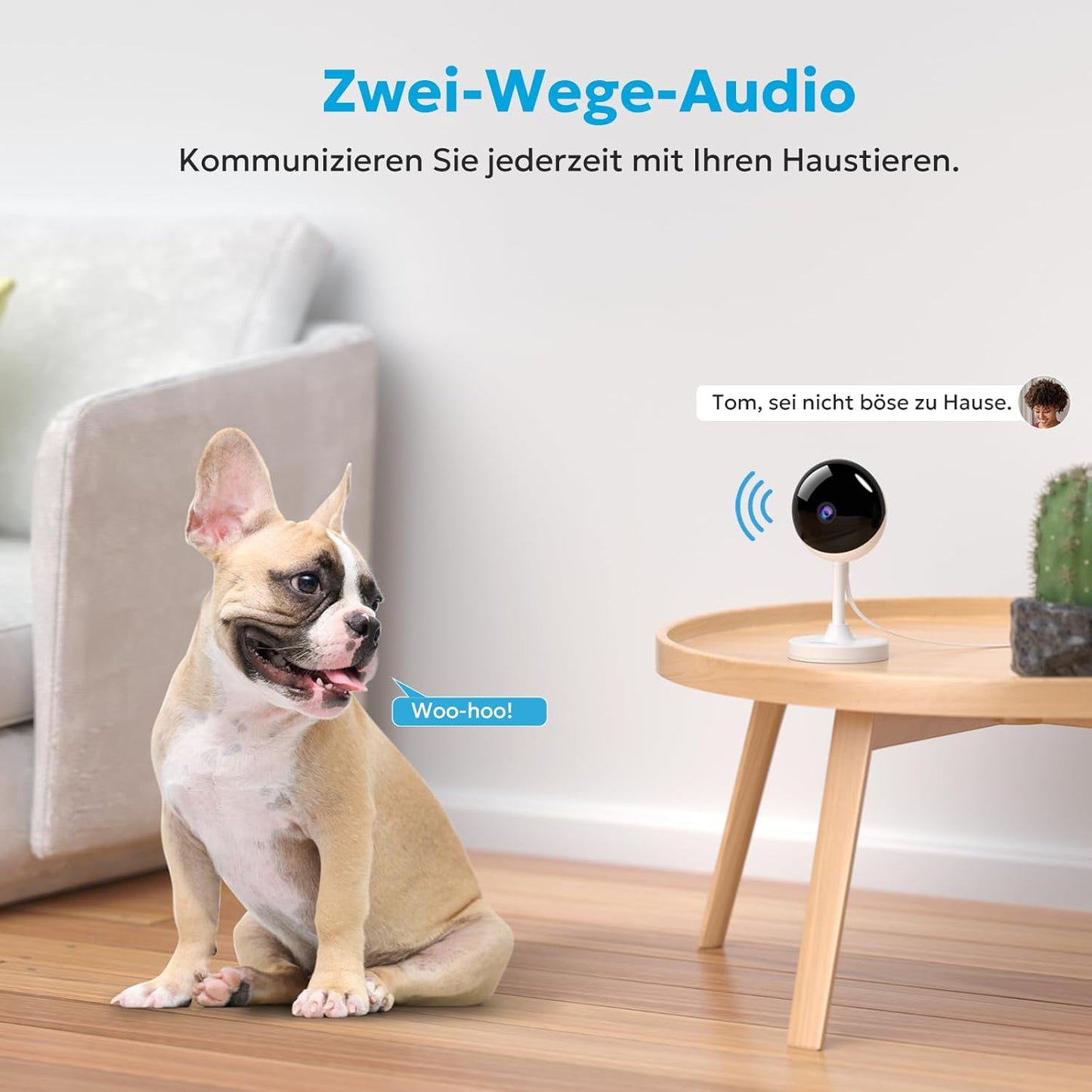 Überwachungskamera-Set mit Bewegungserkennung, 2 stück-2.4GHz Weiss
