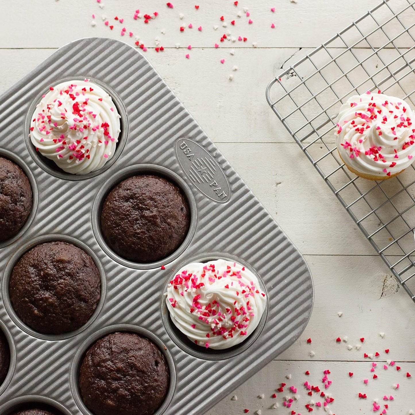 Muffinform Set, Standard-Muffin, 12 Mulden, 2 Stück