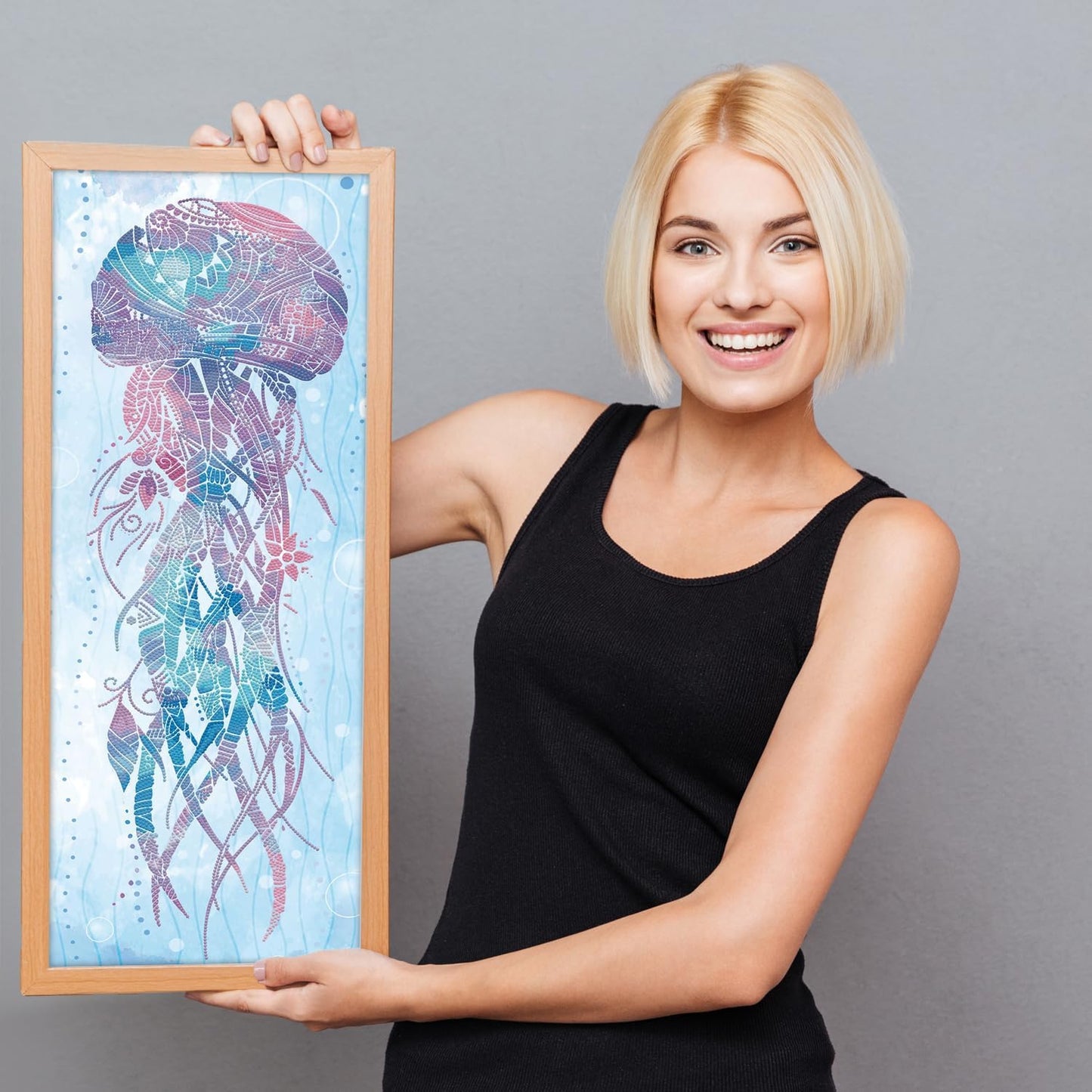 5D Diamond Painting-Set Qualle