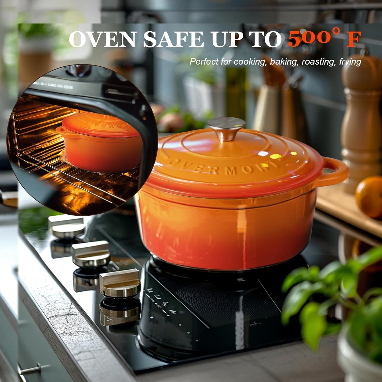 Bräter mit Deckel, 24cm-4.3L Orange
