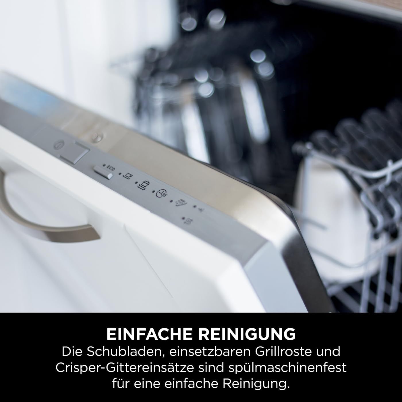 Double Stack Heissluftfritteuse, 7.6L Gestapelte Doppelschublade Grau