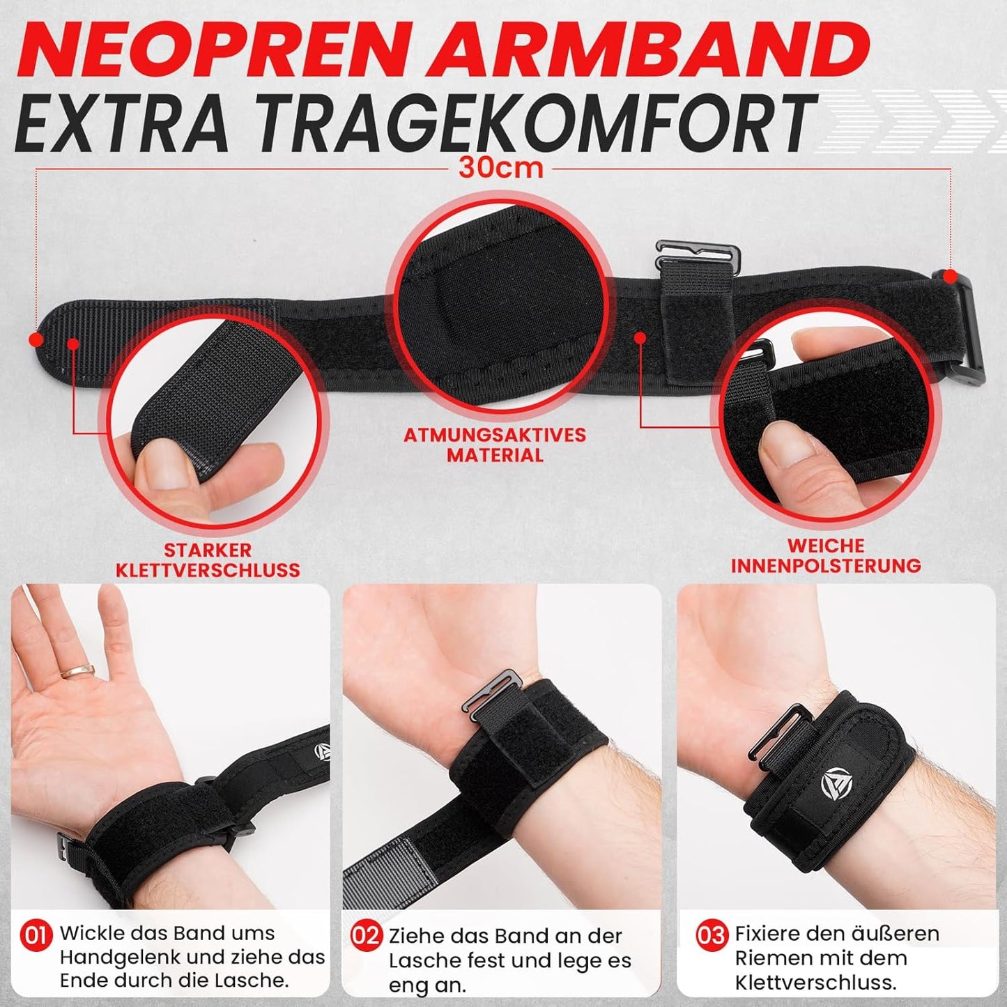 5-teiliges Griffkraft-Trainingsgerät-Set, Schwarz 5er Set