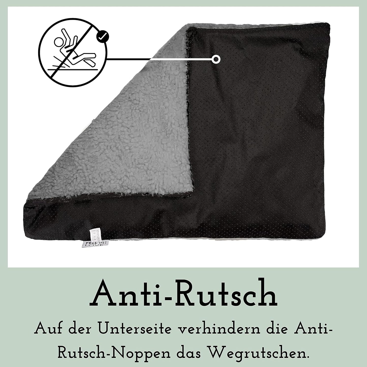 Selbstheizende Haustierdecke, L 60 x B 40 x H 3 cm / Grau