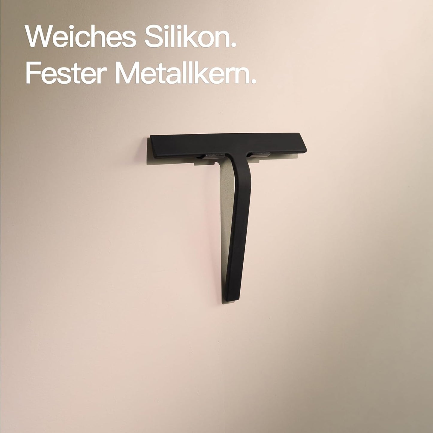 Duschabzieher ohne Bohren, Schwarz 23 cm