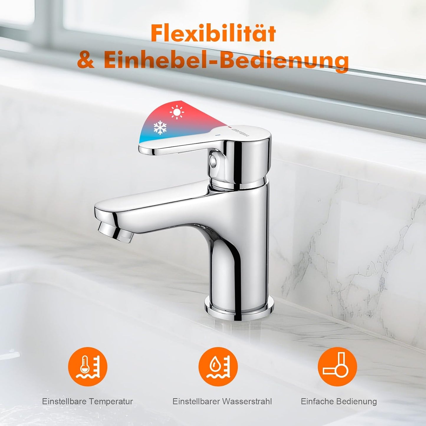 Einhebelmischer Waschtischarmatur, Wasserhahn Bad Wasserhahn