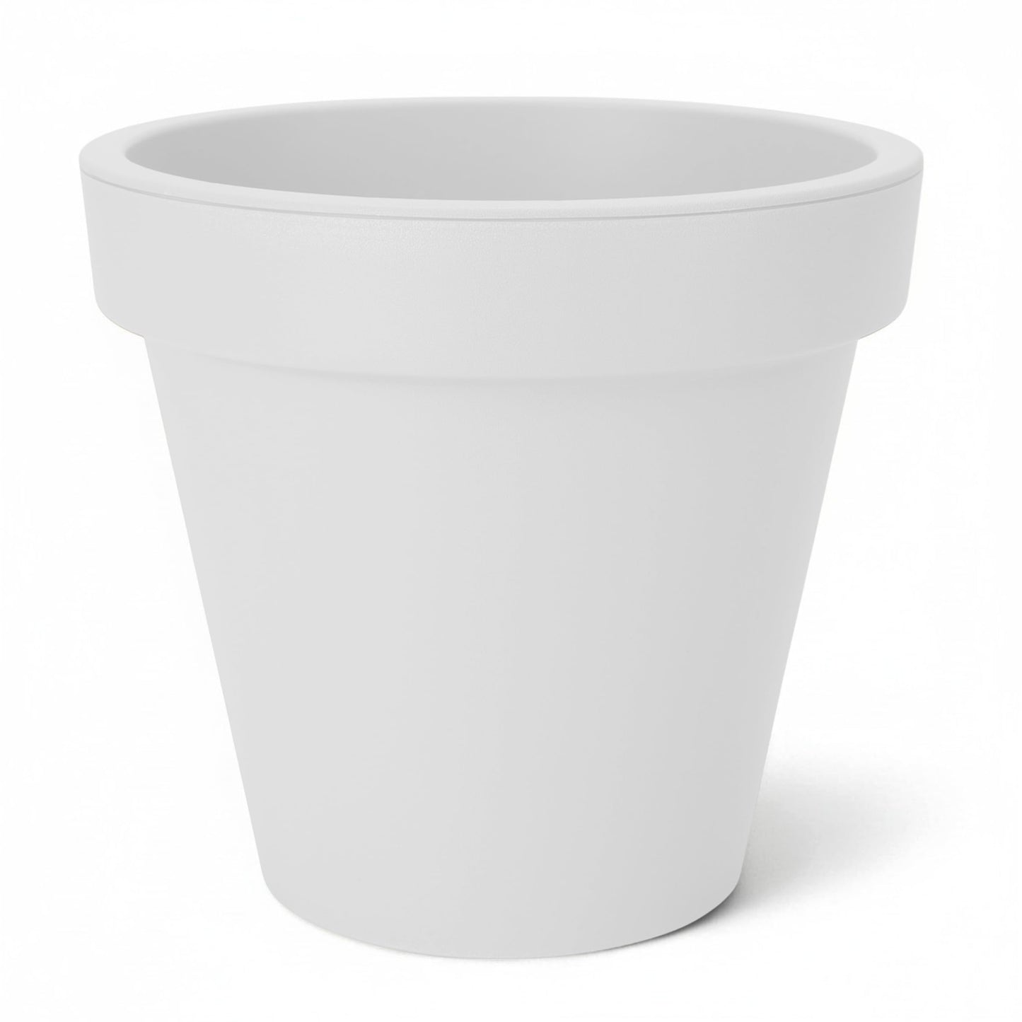 Grosser runder Pflanzkübel für Innen und Aussen, Ø 48 cm Weiss