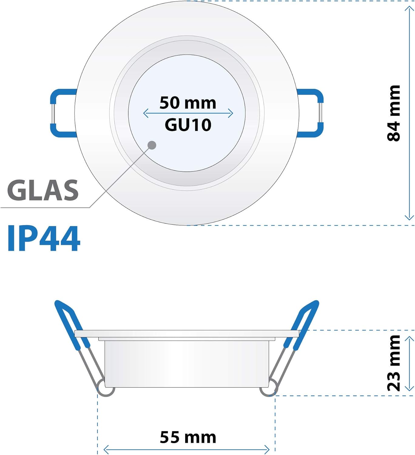 10er-Pack Einbaustrahler-Fassung, 10er Set
