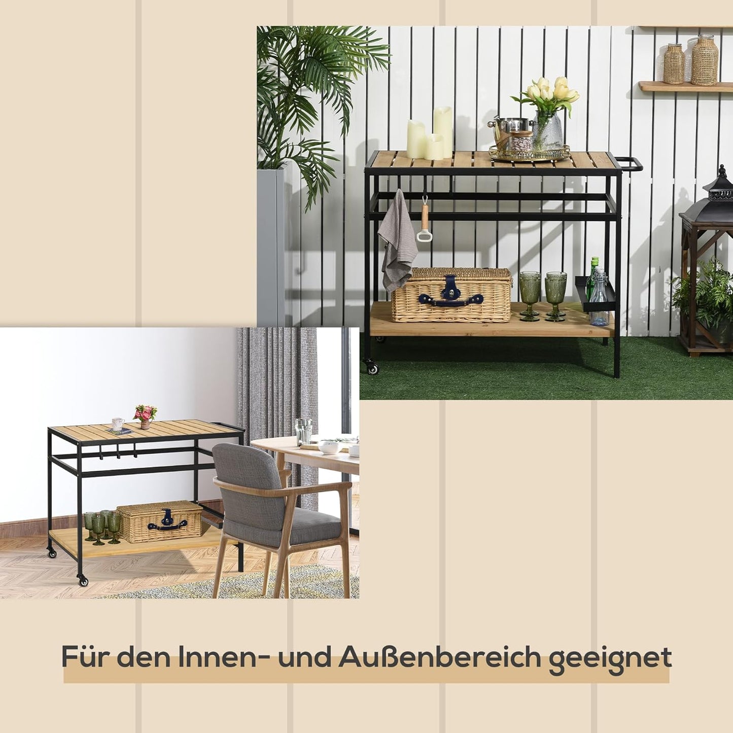 Multifunktionaler Gartenrollwagen