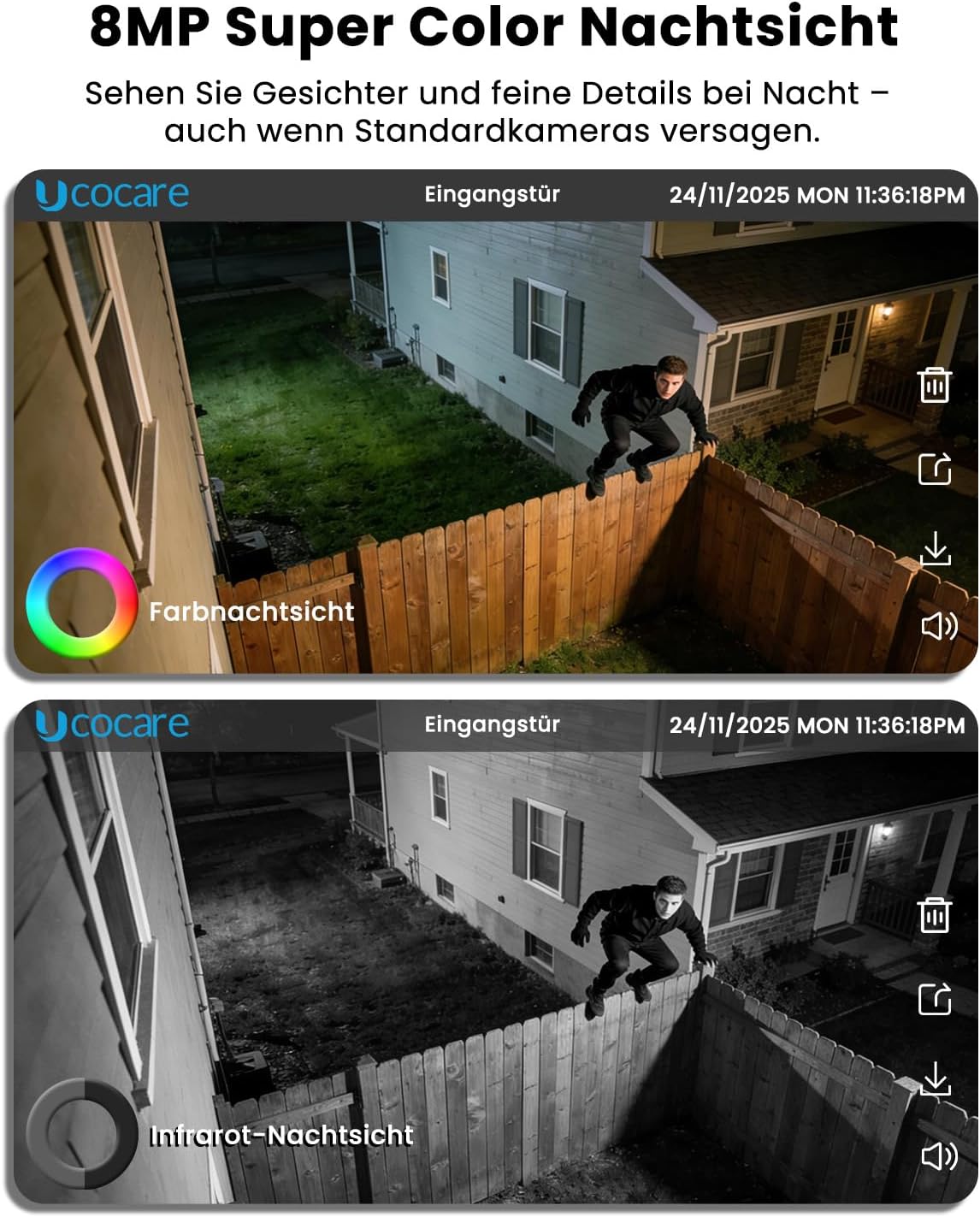 2er-Set Überwachungskamera mit Solar, 2-kamera-set
