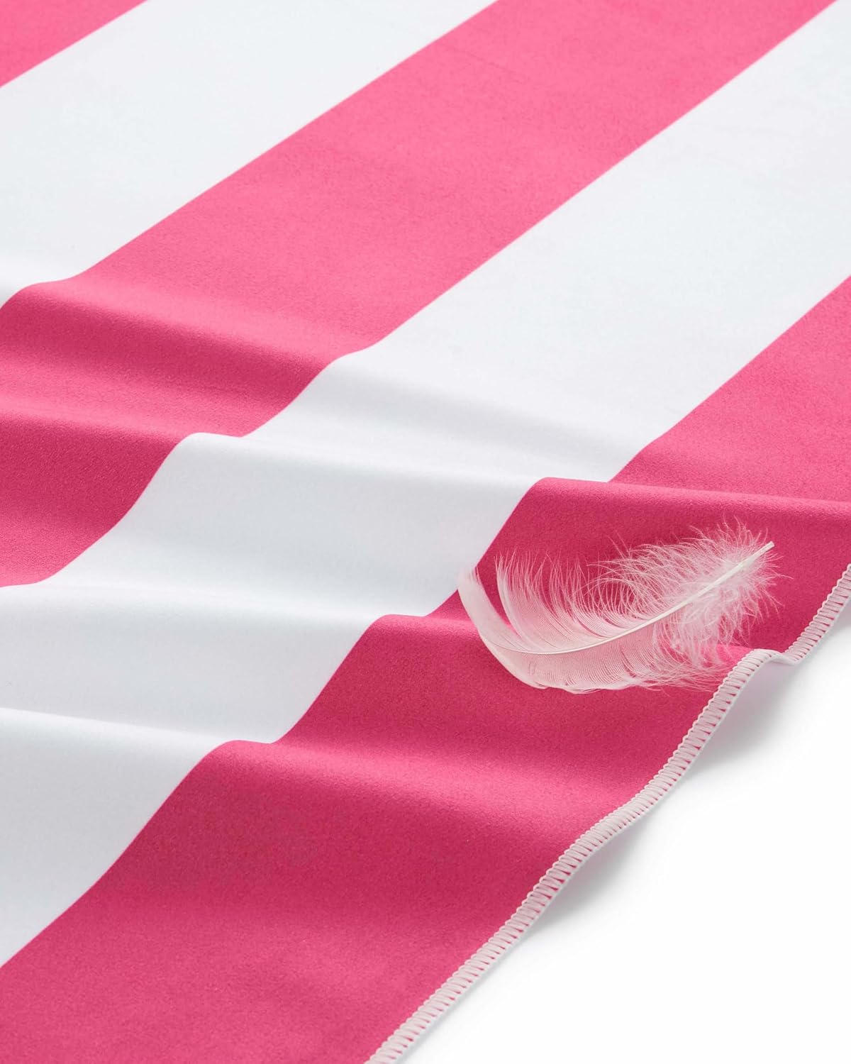 Schnelltrocknendes Strandhandtuch, 160cm x 90cm 06 Pink - Weiss