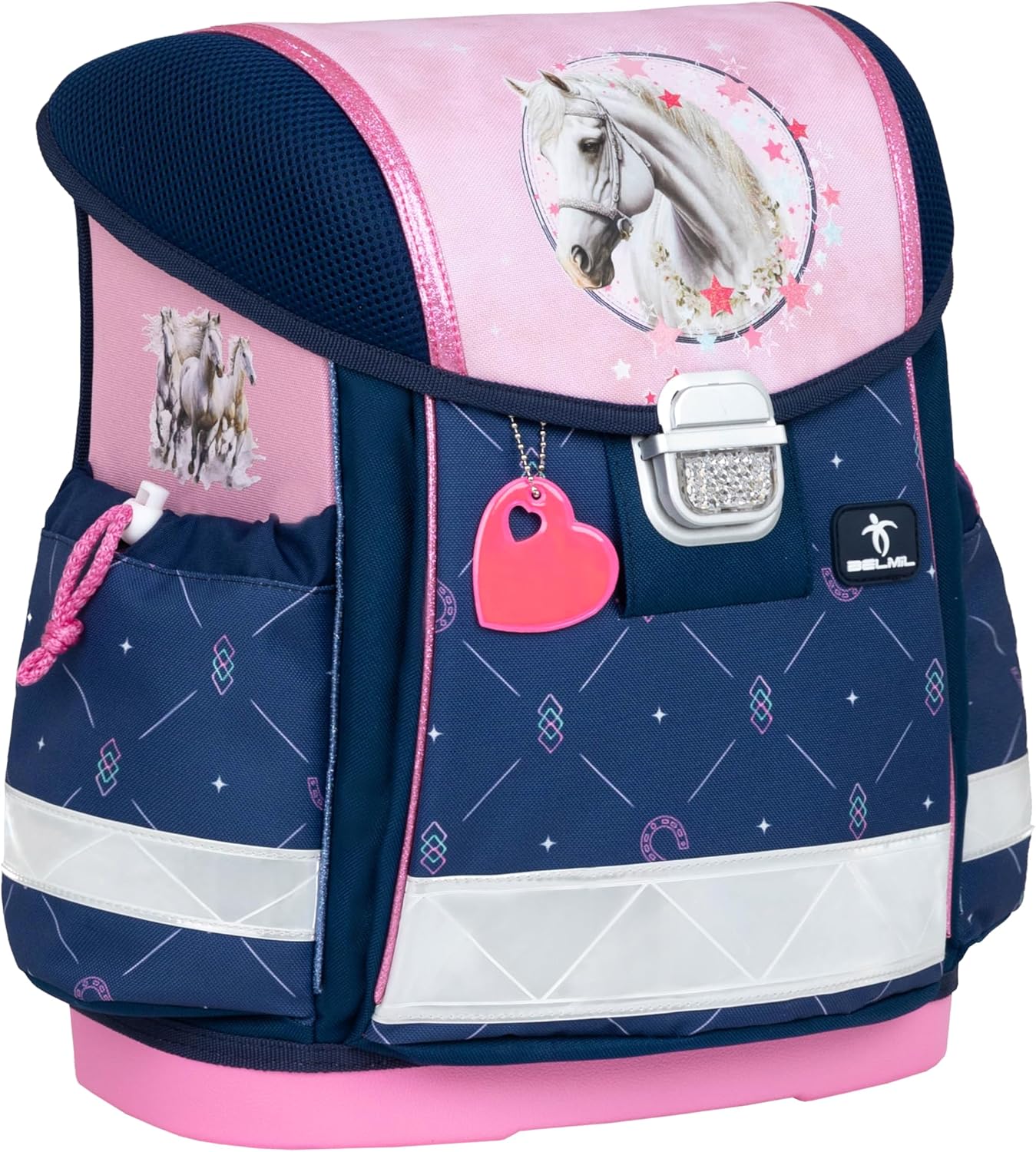 Classy Schulrucksack-Set, Amazing Horses