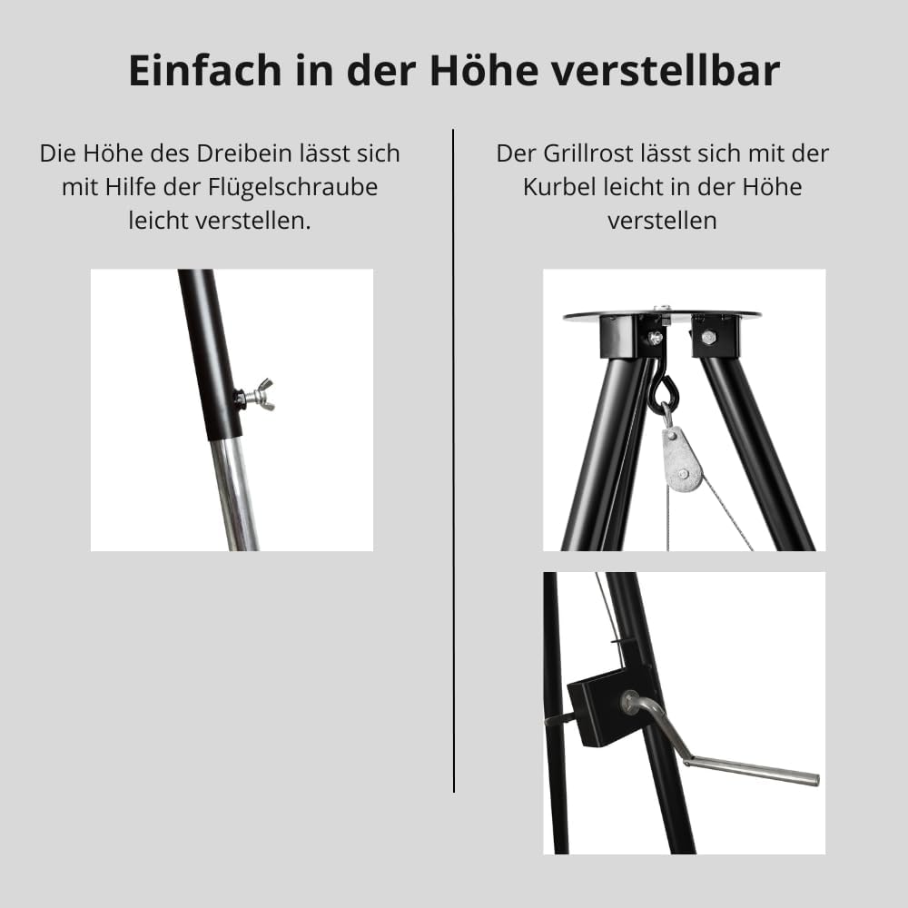 Dreibein Grillgestell ohne Grillrost