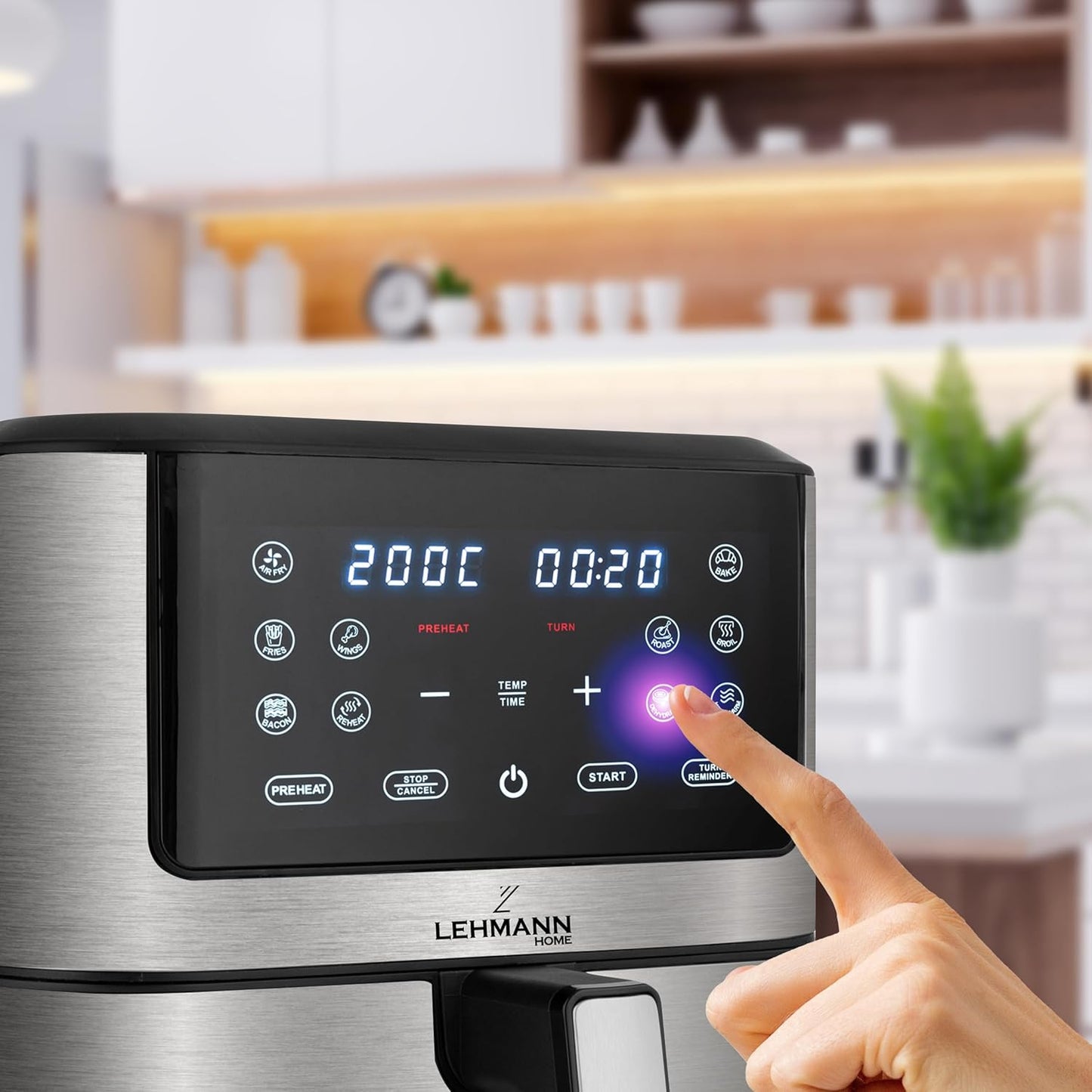 Heissluftfritteuse Air Fryer ‎LHODF-1435 mit Sichtfenster, 12 Programmen & Timer, 8L mit Sichtfenster v2