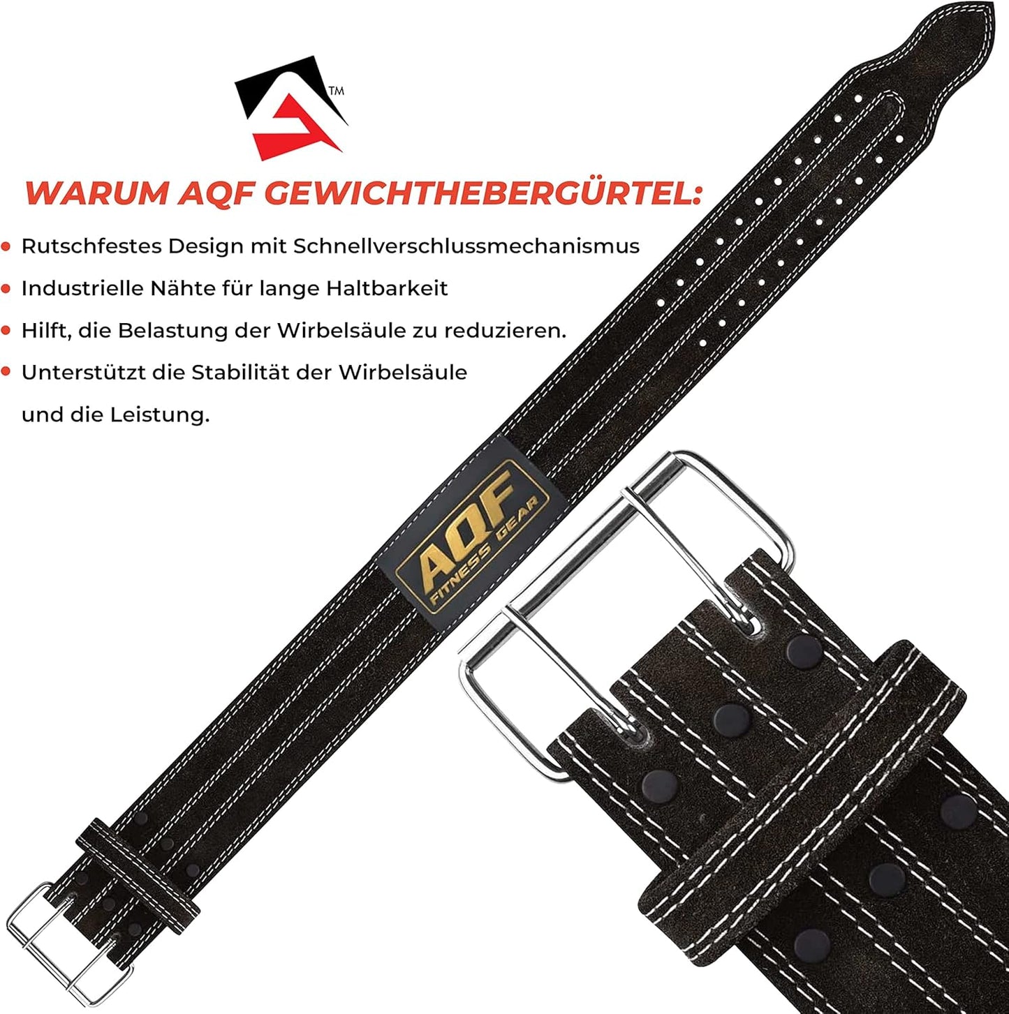 Gewichthebergürtel, Schwarz X Groß 36" bis 40"