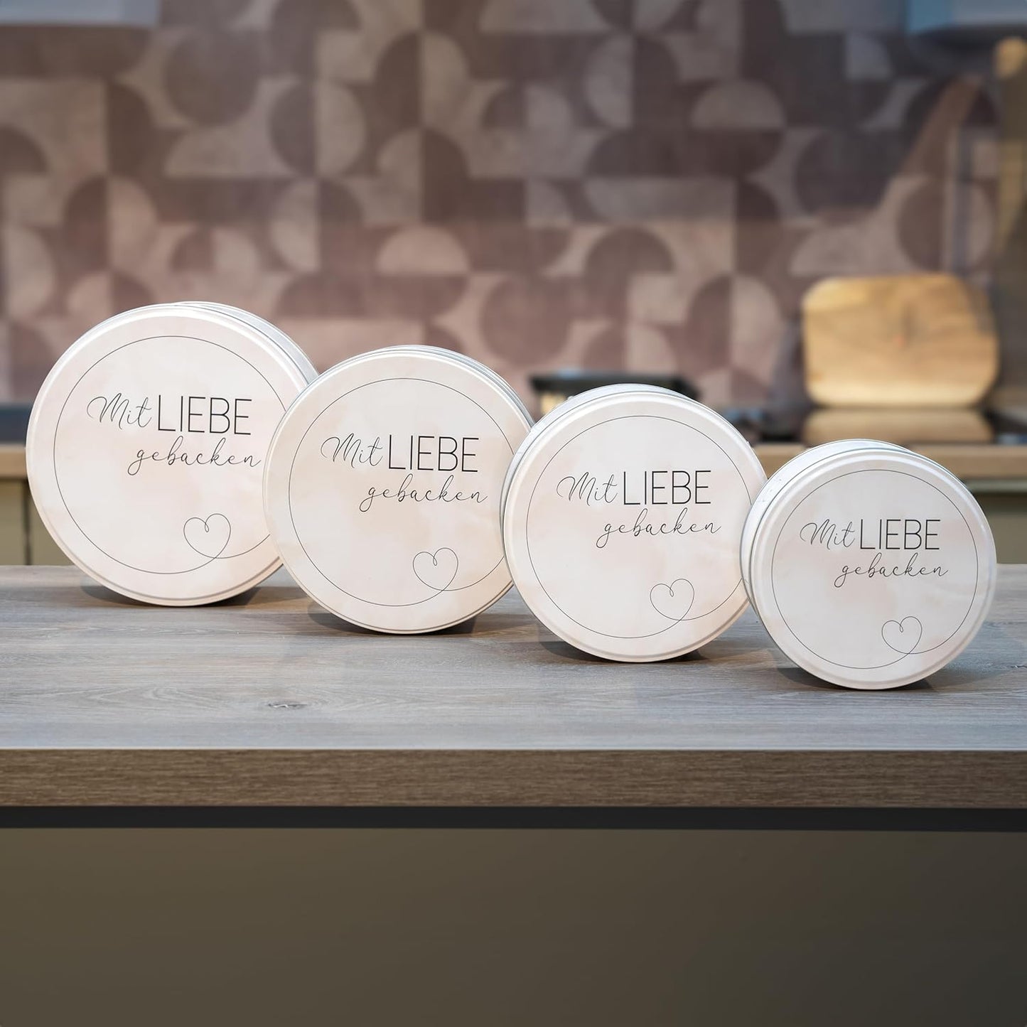 4er-Set Keksdosen, Mit Liebe Gebacken