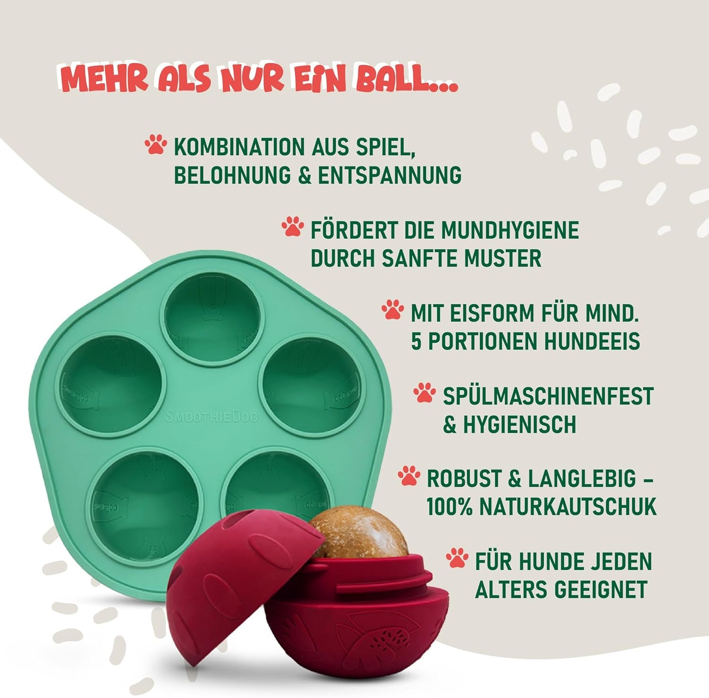 Schleckball 3er-Mix Hundesmoothie Set, Schleckball Set + 3 x 250 ml Smoothie