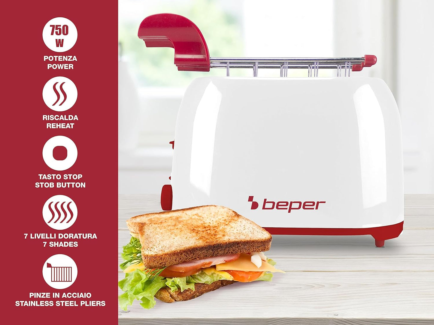Toaster mit 7 Bräunungsstufen