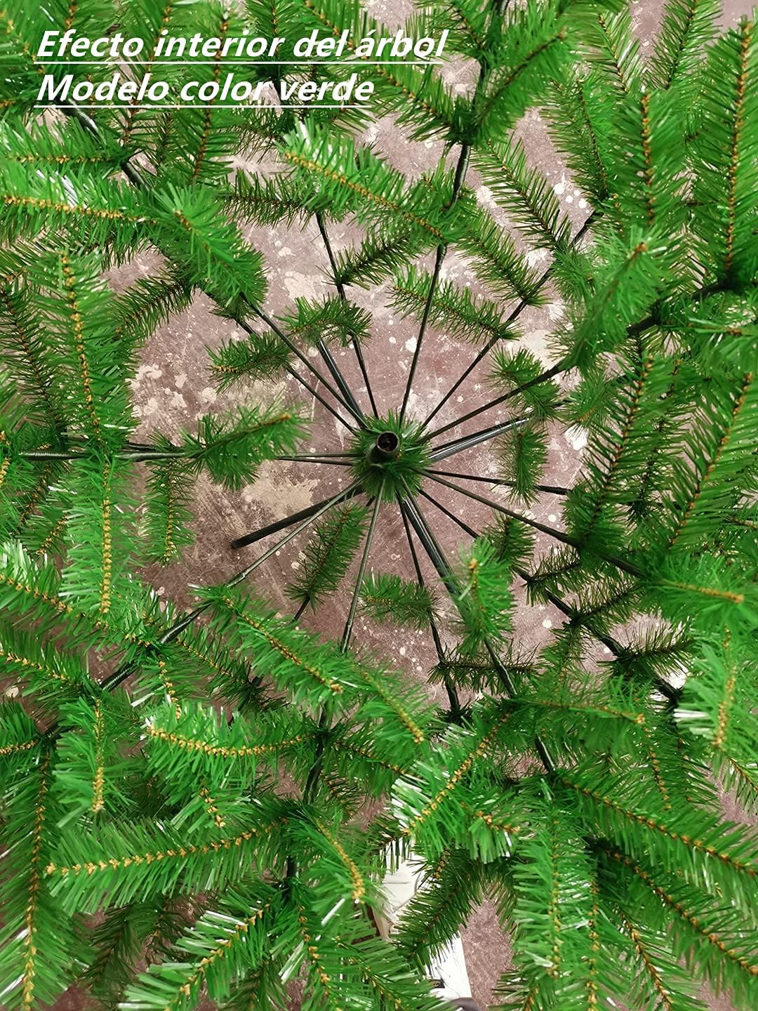Künstlicher Weihnachtsbaum mit Metallständer (150 cm), 150 cm Glitzergrün