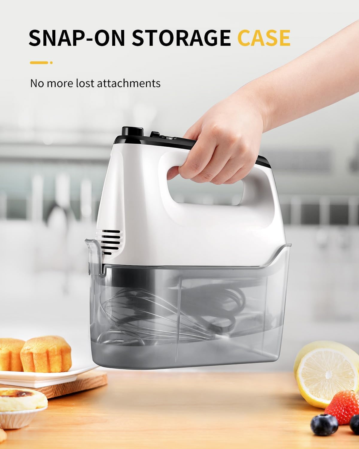 Elektrischer Handmixer mit Turbo und Zubehör (400W)