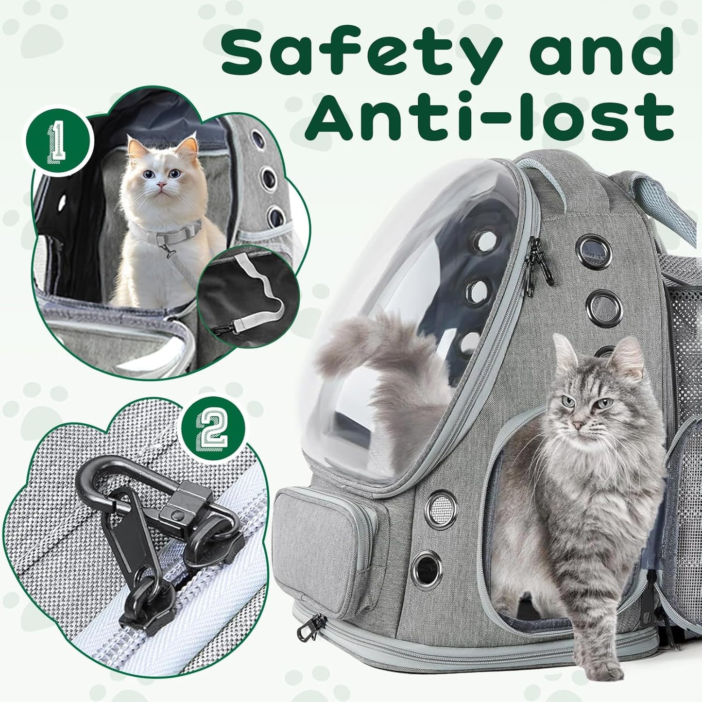 Haustierrucksack mit Sichtfenster