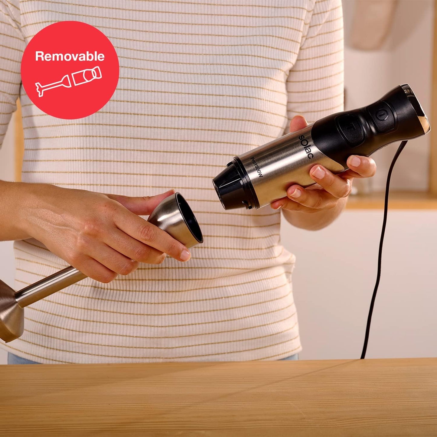 Pro 1000 Stabmixer mit Eiscrusher und Turbo-Funktion, 1500w | 1 Zubehör