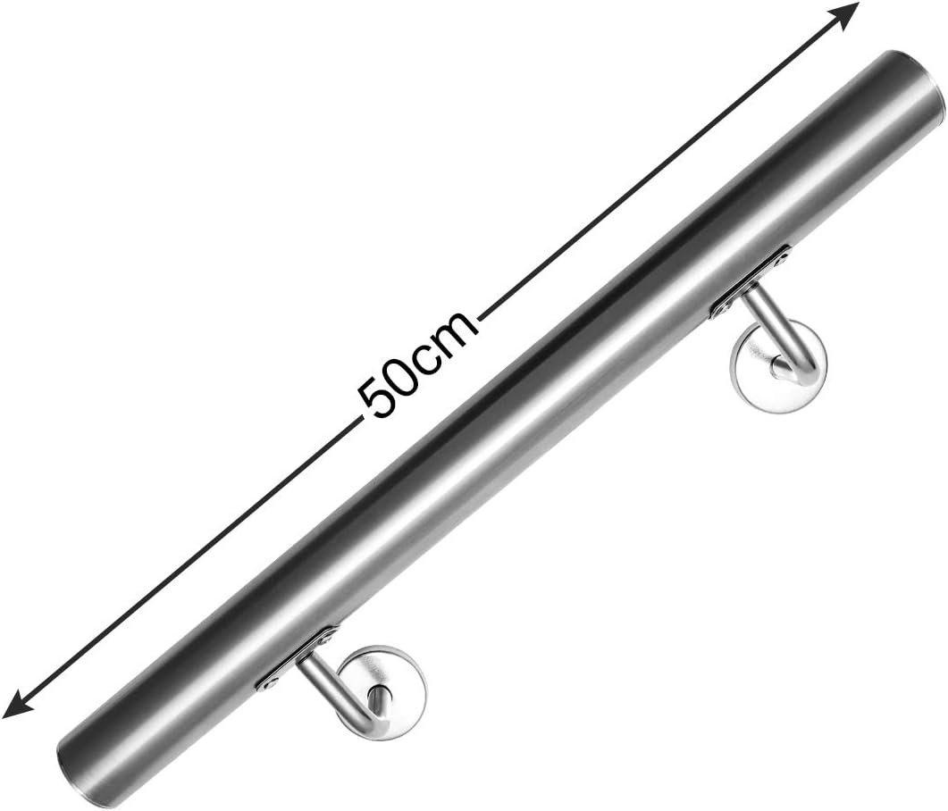 Wandhandlauf inkl. Wandhalterung und Endkappen, 50 cm, 50cm