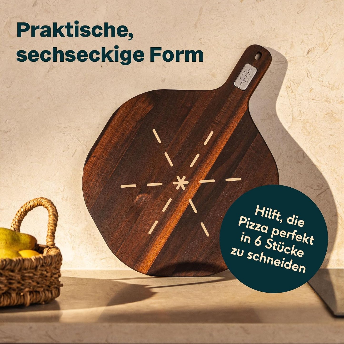 Pizzabrett, Einzeln Servierbrett