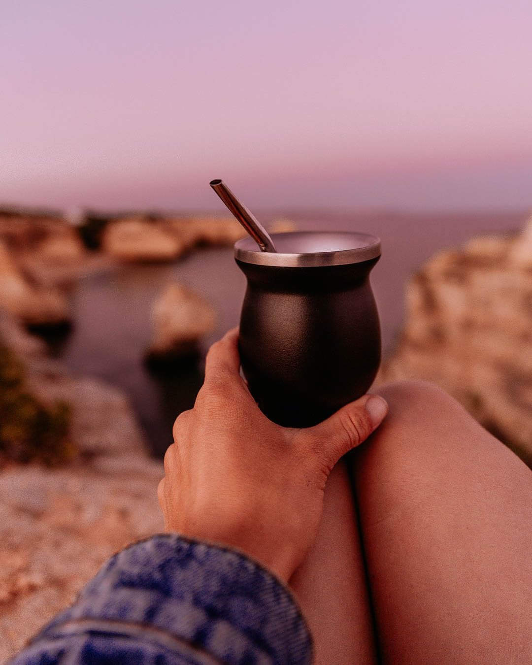 Mate Set für Zwei, schwarz