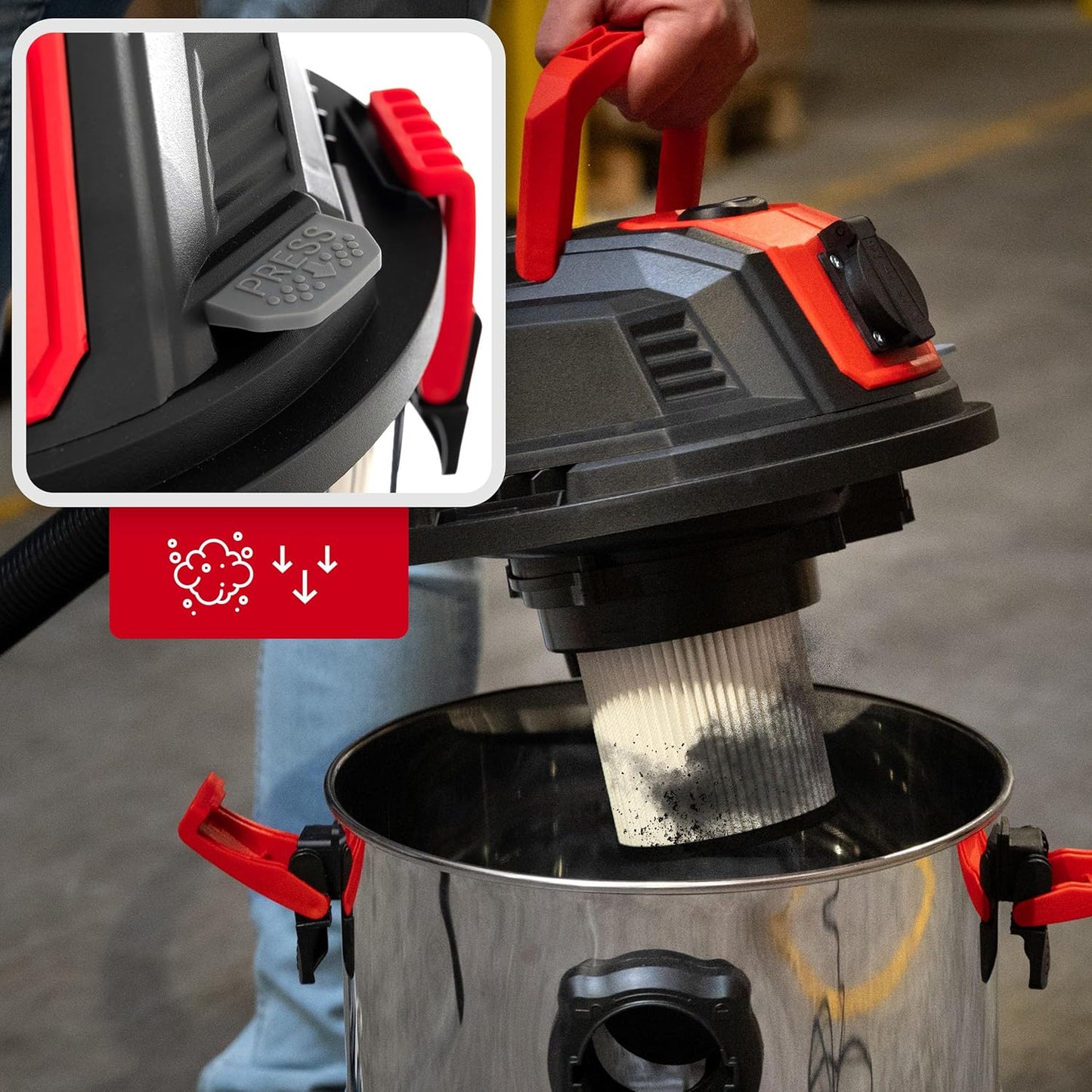 Industriestaubsauger mit Steckdose