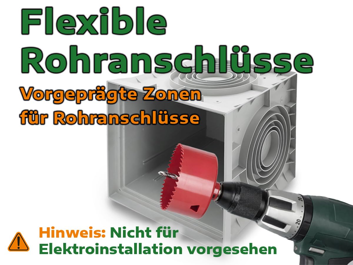 Revisionsschacht IP54 IK10 mit Deckel, 300x300x300mm