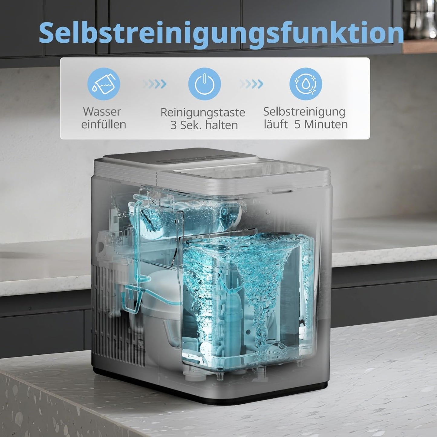 Eiswürfelmaschine RCI12GY1EU(E), Grau