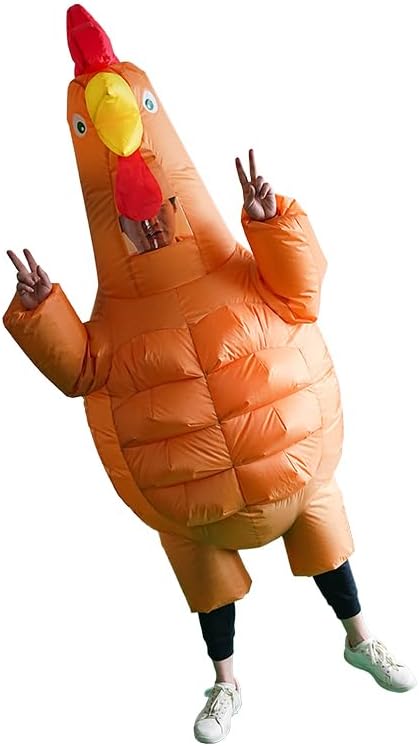 Aufblasbares Hahn-Kostüm für Erwachsene, Ananas Huhn
