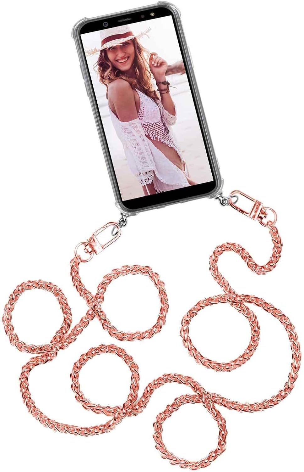 Handykette für Galaxy S21, Kette - Roségold