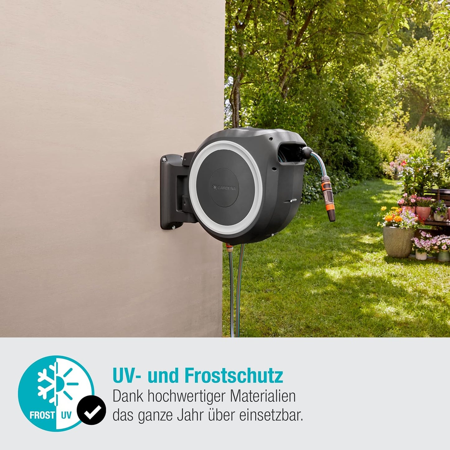 Wand-Schlauchbox RollUp, weiss