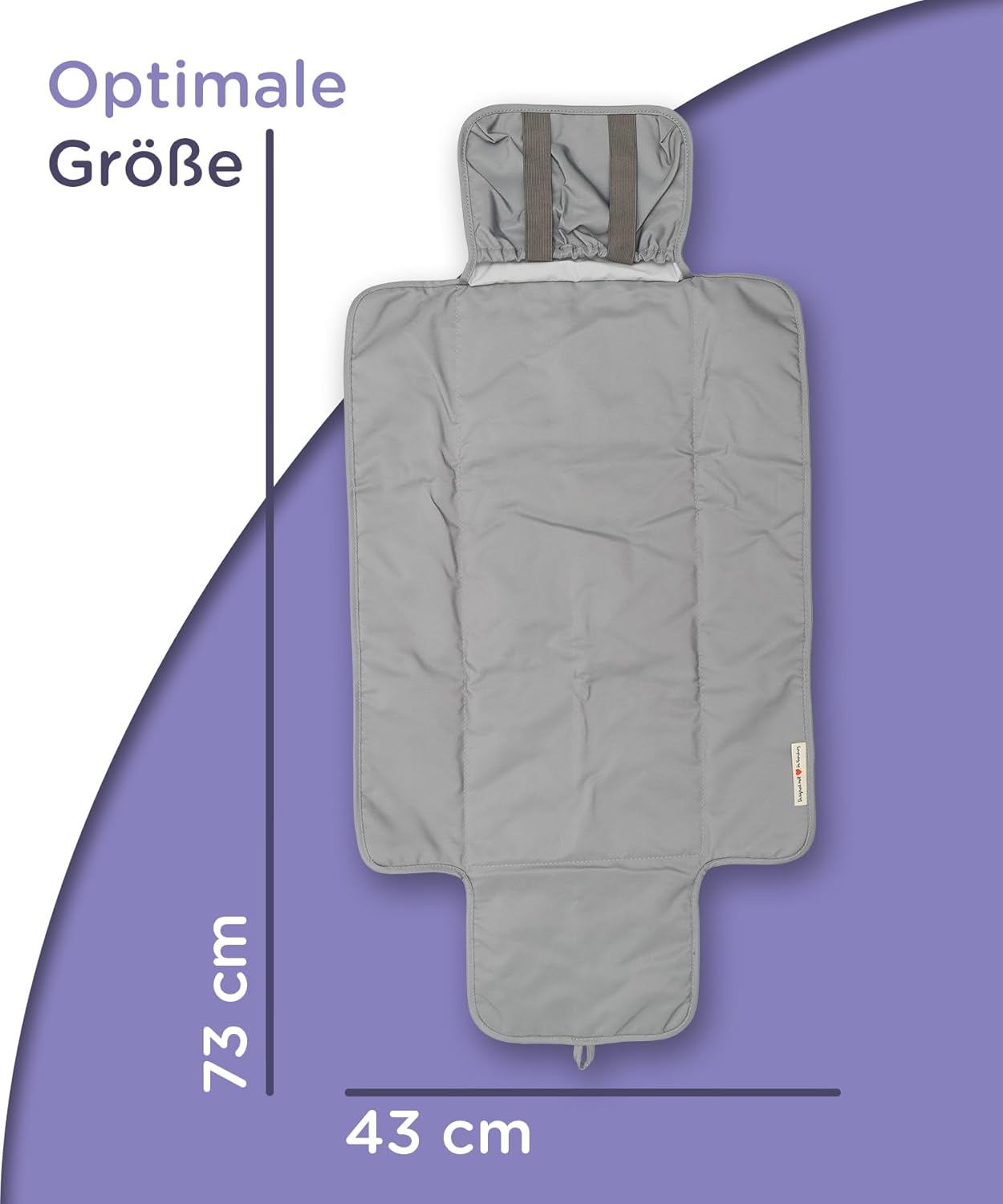 Faltbare Wickelunterlage mit Stauraum, Grau