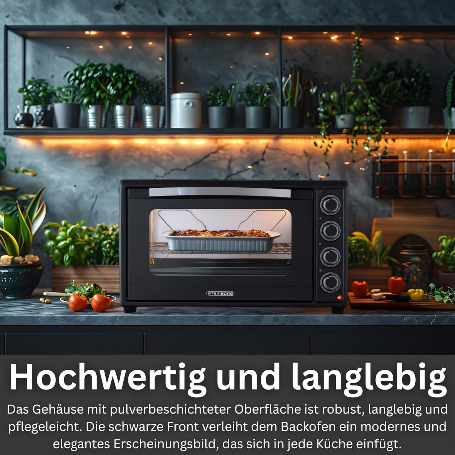 Minibackofen SB-3019 mit Umluft & Drehspiess