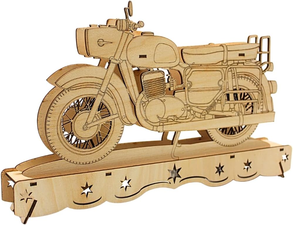 Ostalgie DDR Moped Schwibbogen mit LED-Beleuchtung, Modell D