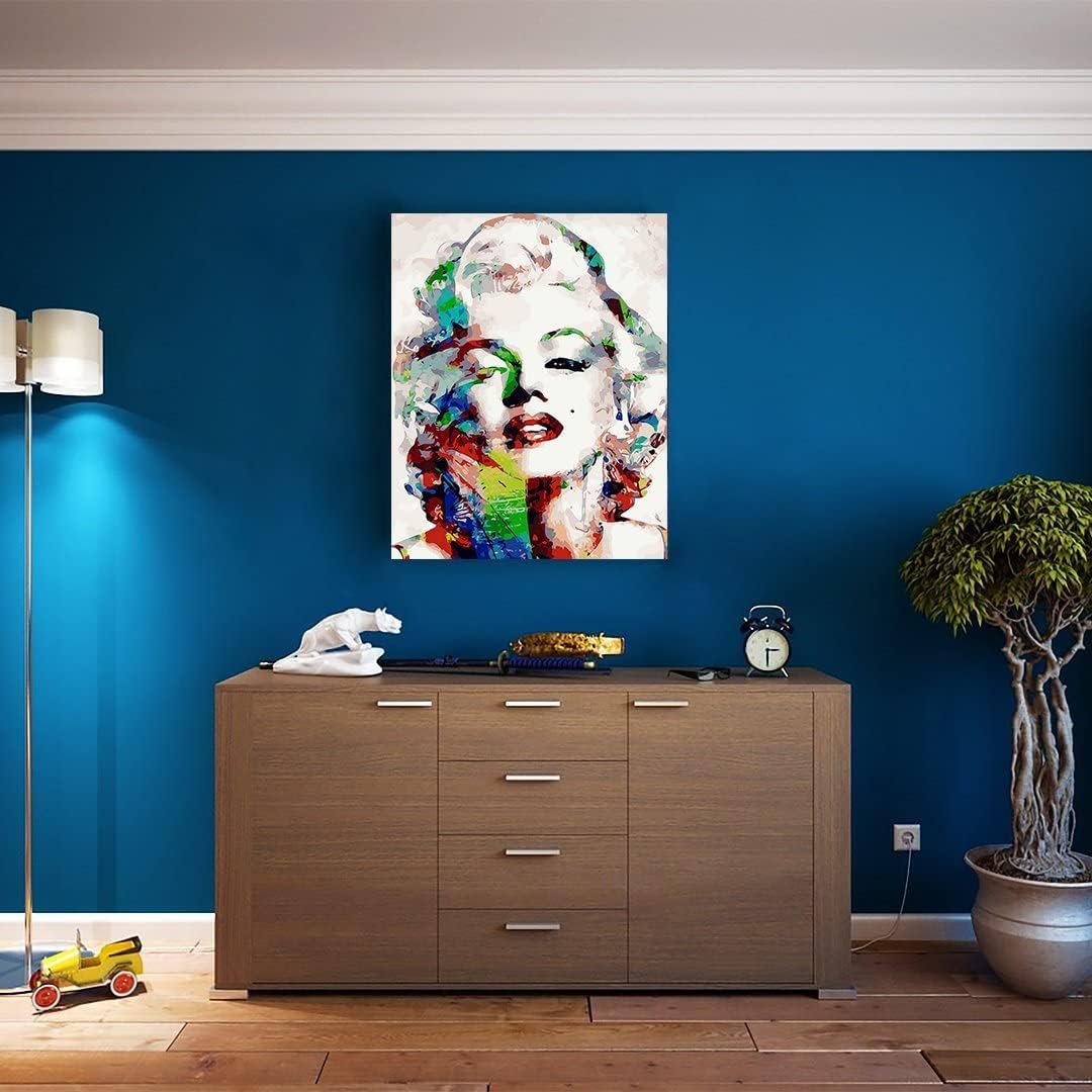 Malen nach Zahlen Set - Marilyn Monroe, Marilyn Monroe Mit Rahmen