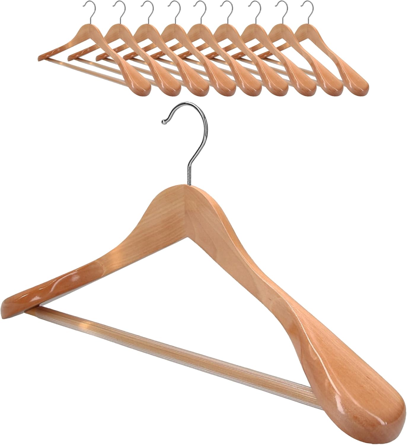 Holzkleiderbügel-Set (10 Stück, 45 cm), 10