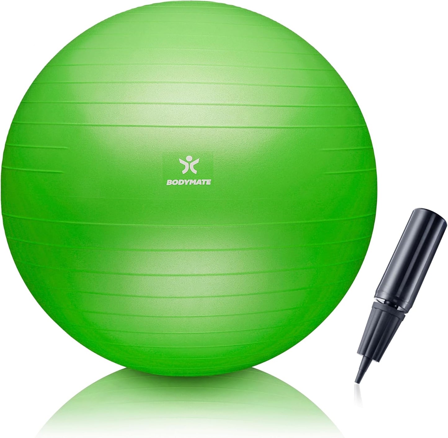 Gymnastikball mit Pumpe, Lime-Green 65 cm (für Körpergröße 155-175cm)