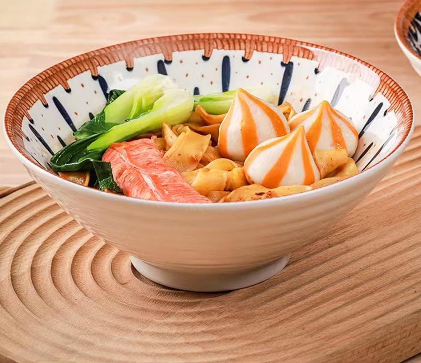Ramen Bowl Set mit Löffel & Essstäbchen, C
