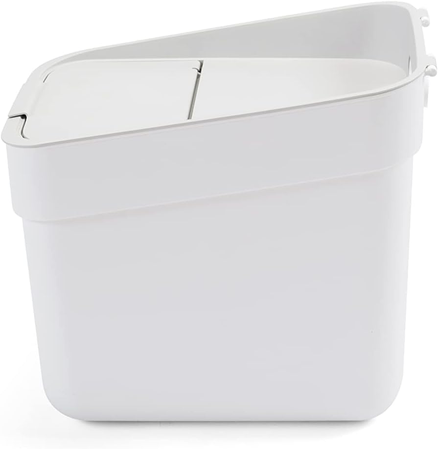 Mülleimer für Wandmonate oder frei stehend, inkl. Müllbeutelhalterung, 20 L Weiss