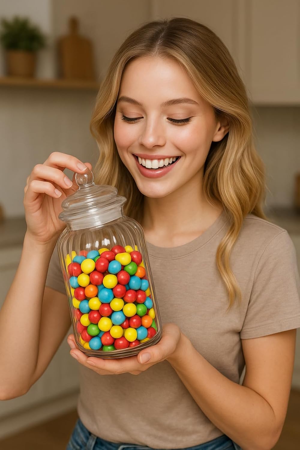 6er-Set Bonbongläser, 6x Bonbonglas 1200ml