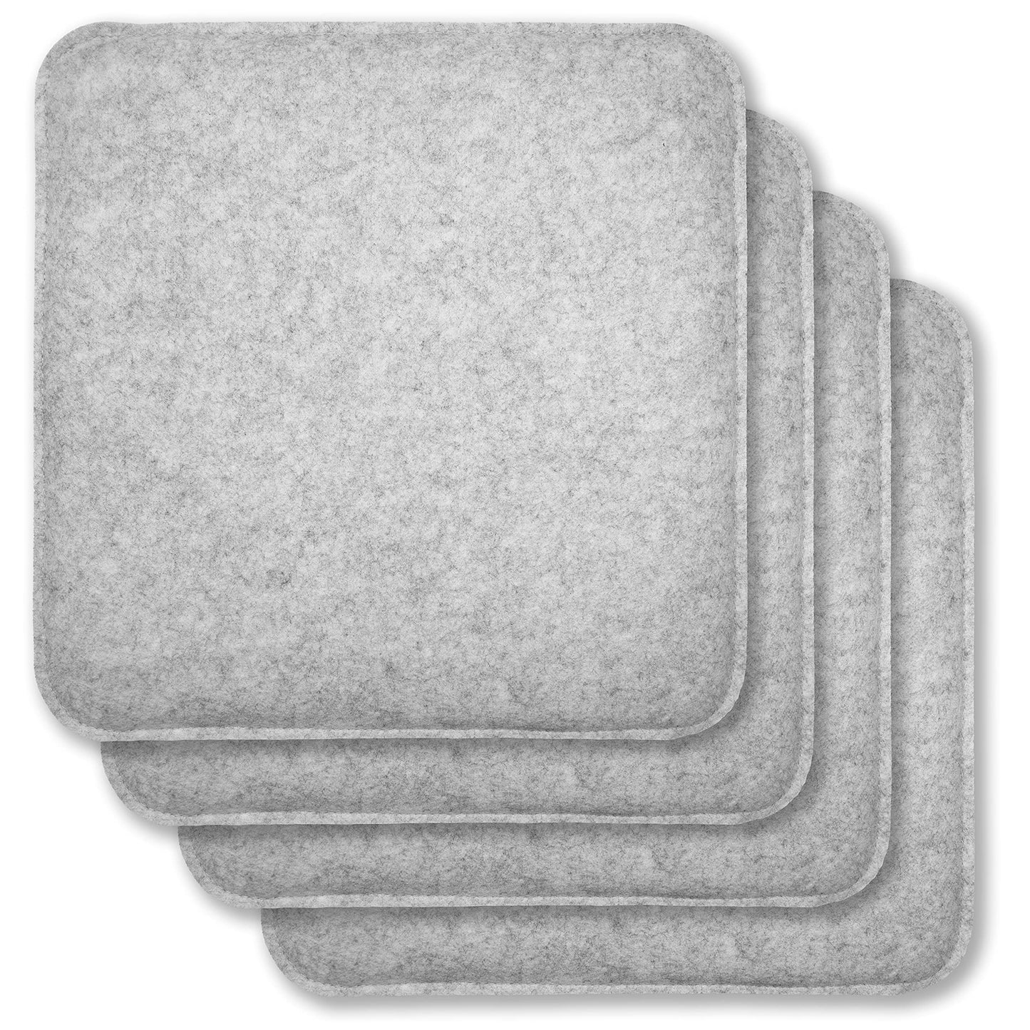 Rutschfeste Stuhlkissen, 4er Set, 4 Stück (1er Pack) Hellgrau