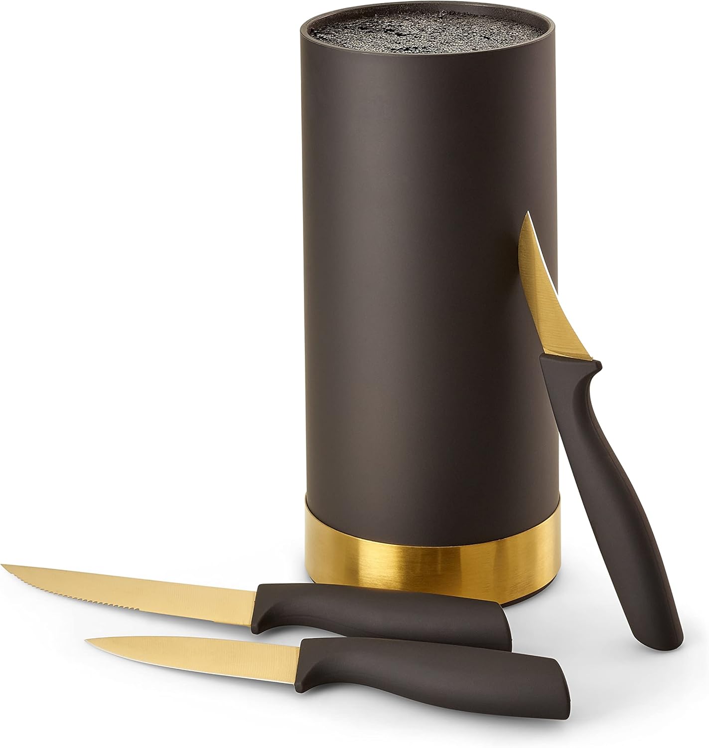 4-teiliges Messerblock-Set - Gold-Edition, Gold
