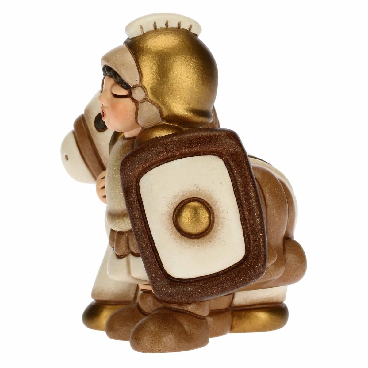 Krippenfigur Soldat mit Pferd